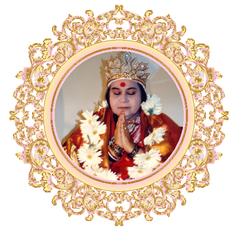 Shri Mataji in a lotus